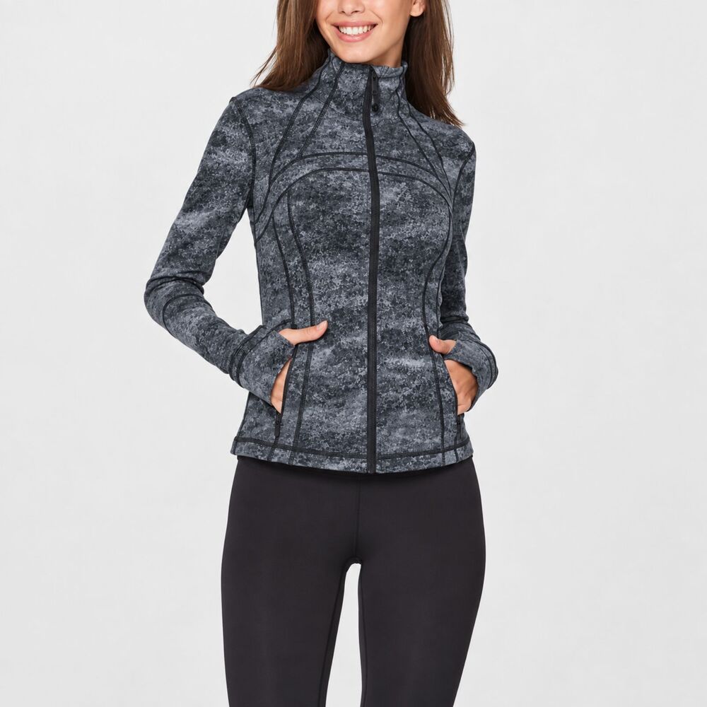 LULULEMON size 6 DEFINE Jacket Charcoal Gray Marble Full-Length LUON